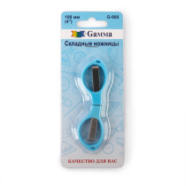 Ножницы " Gamma" G- 900 для рукоделия складные в блистере 100 мм голубые