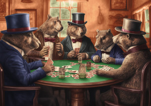 " ФРЕЯ" Пазл 1000 элемент. PZL- 1000/ 65 Капибары играют в покер