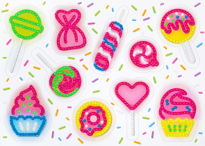 Кристальная ( алмазная) мозаика  " ФРЕЯ" ALVN- 126 наклейки " Сладости" 19. 5 х 14 см