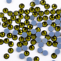 Страз клеевой " Zlatka" RS/ 144 SS12 3 - 3. 2 мм акрил 144 шт в пакете с еврослотом 027 оливковый ( olivine) 