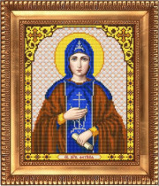 Рисунок на ткани для вышивки бисером И-4124 Святая Преподобная Фотина (Светлана) 20х24,5см