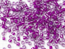Бисер Япония MIYUKI Delica цилиндрический 11/0 5г DB-0281 бледно-пурпурный с цветной линией блестящий